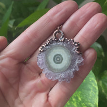 Load and play video in Gallery viewer, Amethyst Stalactite Slice Necklace #3 - Ready to Ship
