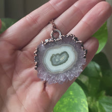 Load and play video in Gallery viewer, Amethyst Stalactite Slice Necklace #4 - Ready to Ship
