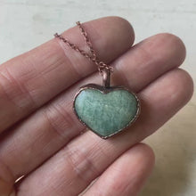 Load and play video in Gallery viewer, Amazonite Heart Necklace #1 - Ready to Ship
