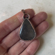 Load and play video in Gallery viewer, Silver Obsidian Teardrop Necklace - Ready to Ship
