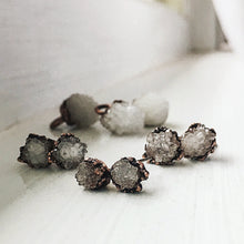 Load image into Gallery viewer, Clear Quartz Druzy Earrings - Made to Order