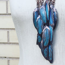 Load image into Gallery viewer, Electroformed Macaw Feather Necklace - Made to Order
