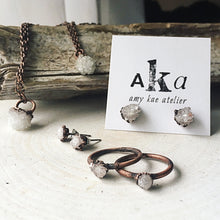 Load image into Gallery viewer, Clear Quartz Druzy Earrings - Ready to Ship