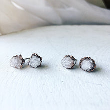 Load image into Gallery viewer, Clear Quartz Druzy Earrings - Made to Order