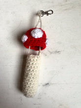 Load image into Gallery viewer, Crochet Mushroom Lighter/Chapstick Holder - Made to Order by Chez Crochet