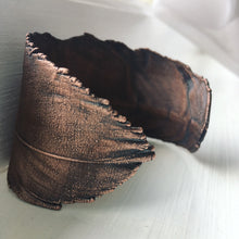 Load image into Gallery viewer, Labradorite and Electroformed Feather Cuff Bracelet - Made to Order