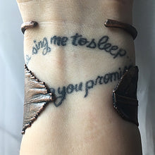 Load image into Gallery viewer, Labradorite and Electroformed Feather Cuff Bracelet - Made to Order