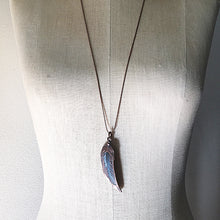 Load image into Gallery viewer, Electroformed Macaw Feather Necklace - Made to Order
