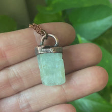 Load and play video in Gallery viewer, Raw Aquamarine Necklace #2 - Ready to Ship
