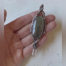 Load and play video in Gallery viewer, Purple Labradorite &amp; Clear Quartz Necklace - Ready to Ship

