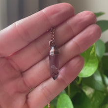 Load and play video in Gallery viewer, Amethyst Mini Polished Point Necklace #2 - Ready to Ship
