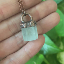 Load and play video in Gallery viewer, Raw Aquamarine Necklace #1 - Ready to Ship
