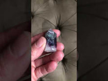 Load and play video in Gallery viewer, Fluorite Polished Point Necklace #13 - Equinox 2020
