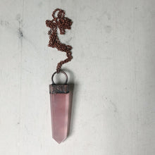 Load image into Gallery viewer, Large Rose Quartz Point Necklace - Ready to Ship