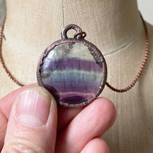 Load image into Gallery viewer, Fluorite Moon Necklace #2 - Ready to Ship