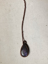 Load image into Gallery viewer, Medium Labradorite Teardrop Necklace (Purple)- Ready to Ship