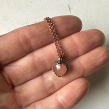 Load image into Gallery viewer, Peach Moonstone Heart Necklace - Ready to Ship