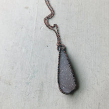 Load image into Gallery viewer, White Druzy Necklace (Teardrop)- Ready to Ship