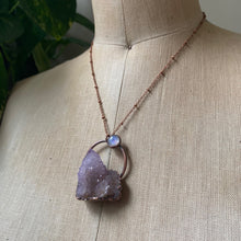 Load image into Gallery viewer, Amethyst Spirit Quartz with Rainbow Moonstone Necklace #2 - Ready to Ship