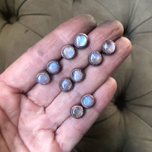 Load image into Gallery viewer, Rainbow Moonstone Stud Earrings - Ready to Ship