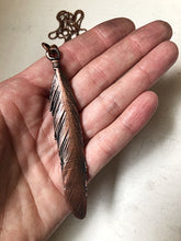 Load image into Gallery viewer, Electroformed Feather Necklace - Ready to Ship