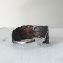 Load image into Gallery viewer, Electroformed Feather Cuff with Raw Chakra Stones #1 - Ready to Ship