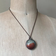 Load image into Gallery viewer, Polychrome Jasper Moon Necklace #3