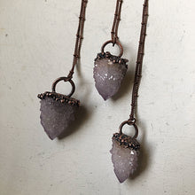 Load image into Gallery viewer, Amethyst Spirit Quartz Point Necklace - Snow Moon Collection
