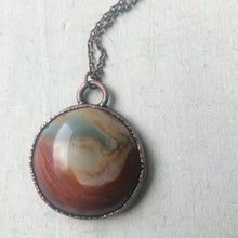 Load image into Gallery viewer, Polychrome Jasper Moon Necklace #14