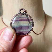 Load image into Gallery viewer, Fluorite Moon Necklace #3 - Ready to Ship
