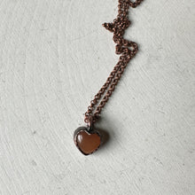Load image into Gallery viewer, Peach Moonstone Heart Necklace - Ready to Ship