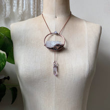 Load image into Gallery viewer, Clear Quartz Cluster with Vera Cruz Amethyst Statement Necklace - Ready to Ship
