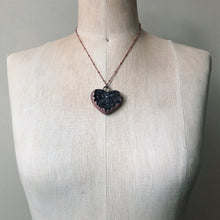 Load image into Gallery viewer, Dark Amethyst Druzy Heart Necklace #4 - Ready to Ship