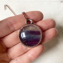 Load image into Gallery viewer, Fluorite Moon Necklace #2 - Ready to Ship