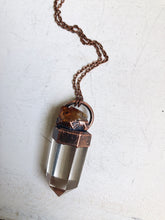 Load image into Gallery viewer, Polished Clear Quartz Point & Raw Citrine Necklace #1 (Icarus Soaring)