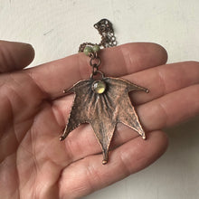 Load image into Gallery viewer, Electroformed Maple Leaf with Labradorite Necklace (Small) - Ready to Ship