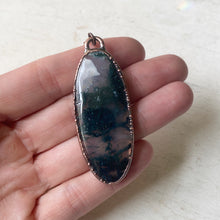 Load image into Gallery viewer, Moss Agate Oval Necklace #2- Ready to Ship