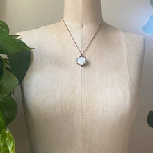 Load image into Gallery viewer, White Moonstone Hexagon Necklace #2 - Ready to Ship