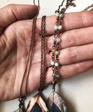 Load image into Gallery viewer, Electroformed Yellow Macaw Feather Necklace - Moksha Collection