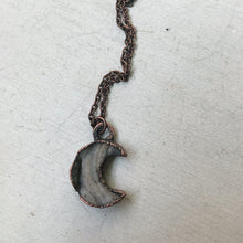 Load image into Gallery viewer, Chalcedony Crescent Moon Necklace #1 - Ready to Ship