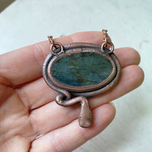Load image into Gallery viewer, Labradorite with Sculpted Snake Necklace - Ready to Ship