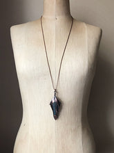 Load image into Gallery viewer, Electroformed Macaw Feather Necklace #3 - Ready to Ship