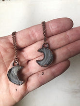 Load image into Gallery viewer, Chalcedony Crescent Moon Necklace (Ready to Ship) - Darkness Calling Collection