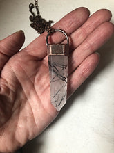 Load image into Gallery viewer, Tourmilinated Quartz Point Necklace #1 (Ready to Ship) - Darkness Calling Collection