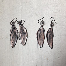 Load image into Gallery viewer, Electroformed Feather Earrings (Large) - Ready to Ship