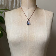 Load image into Gallery viewer, Electroformed Butterfly Wing & Rainbow Moonstone Necklace #1 - Ready to Ship