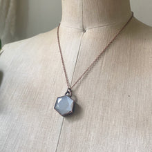 Load image into Gallery viewer, White Moonstone Hexagon Necklace #3 - Ready to Ship