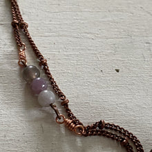 Load image into Gallery viewer, Amethyst Spirit Quartz Necklace with Purple Agate Accent Chain #2 - Ready to Ship