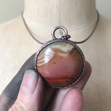 Load image into Gallery viewer, Polychrome Jasper Moon Necklace #4