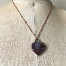 Load image into Gallery viewer, Moss Agate Heart Necklace #1 - Ready to Ship